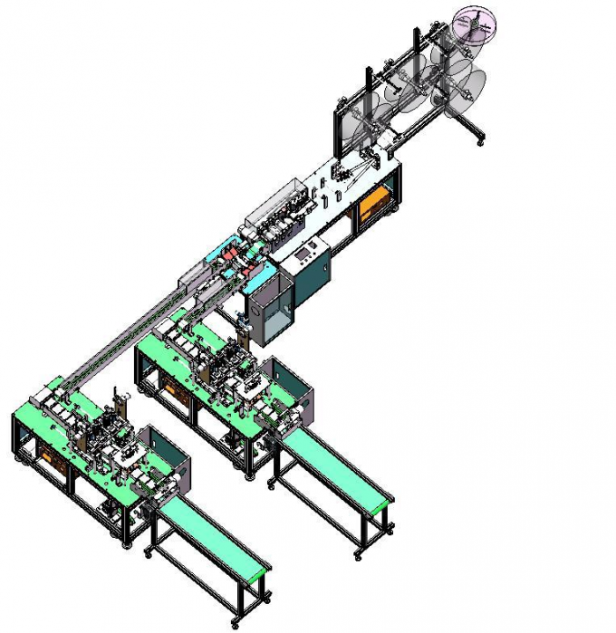 Grande vitesse machine complètement automatique de fabrication de masque protecteur de 3 couches 0