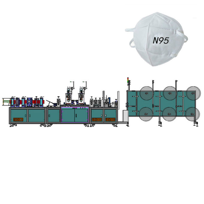 Masque N95 à grande vitesse non tissé complètement automatique faisant la machine 0